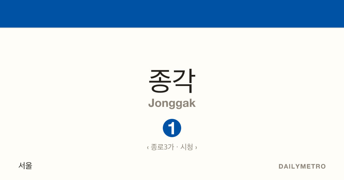 종각역 · 노선 1