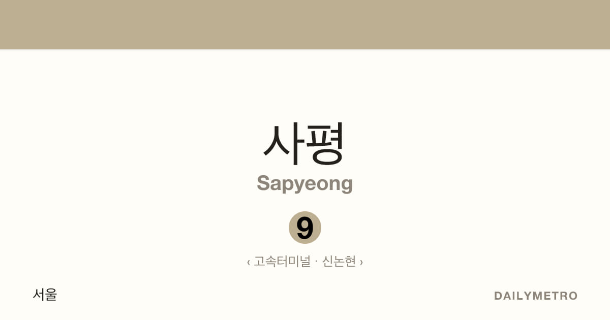 사평역 · 노선 9