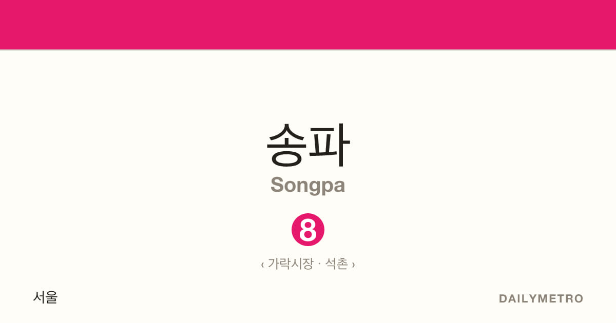 Songpa station · Lines 8