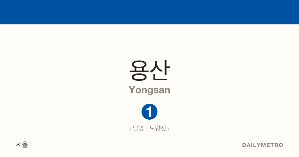 Yongsan station · Lines 1