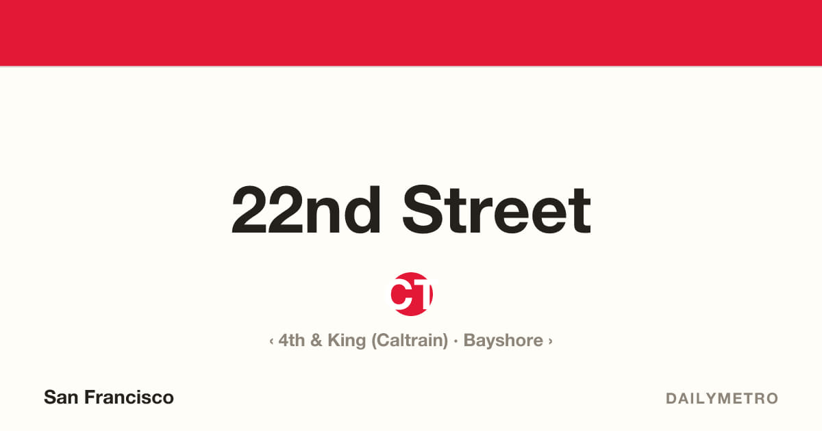 22nd Street station · Lines Caltrain