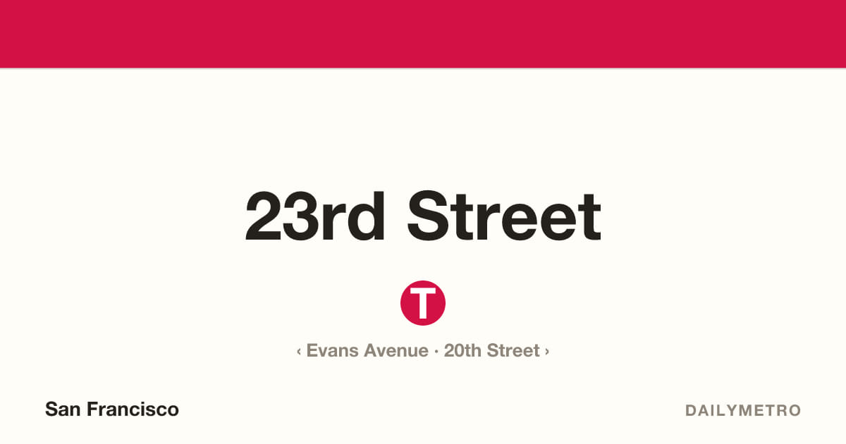 23rd Street station · Lines T