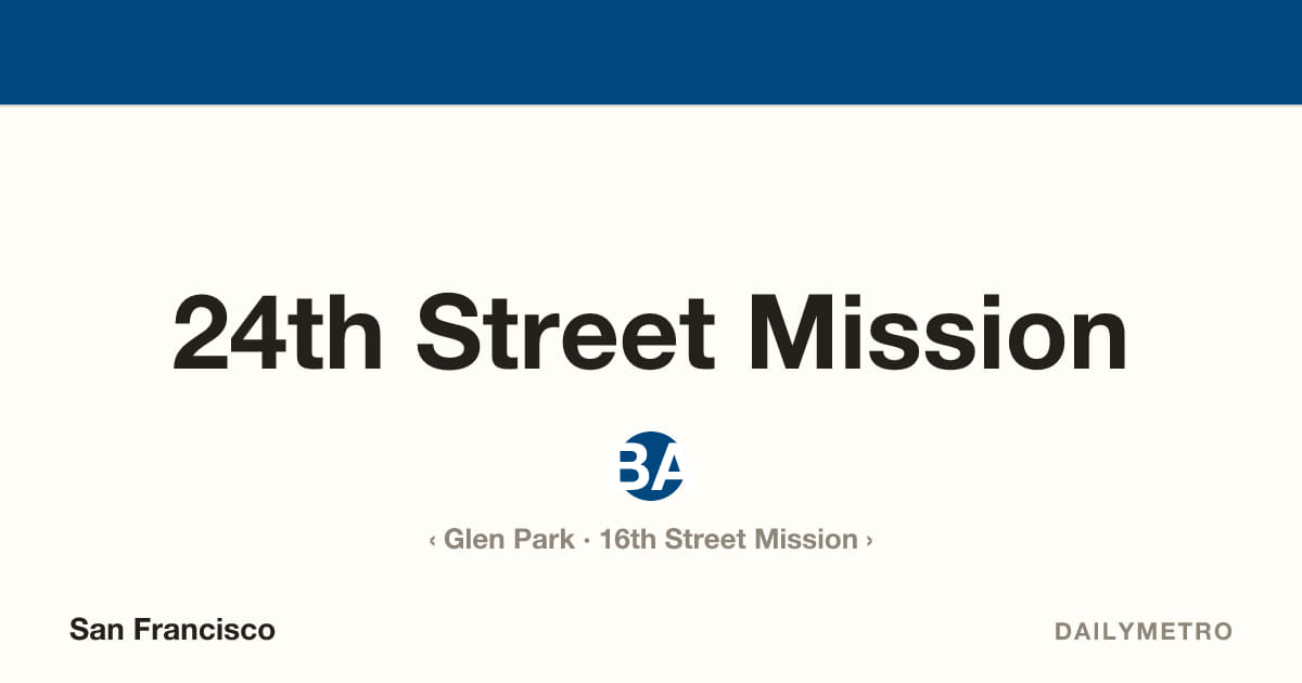 24th Street Mission station · Lines BART