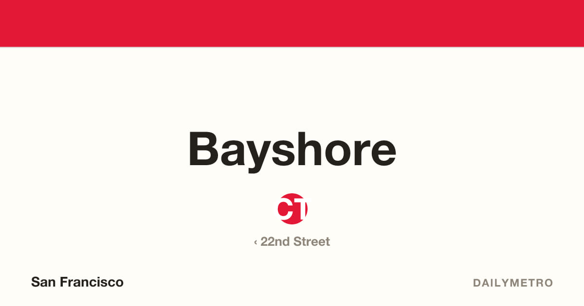 Bayshore station · Lines Caltrain
