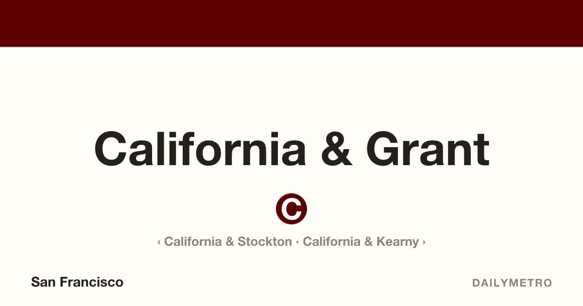 California & Grant station · Lines California