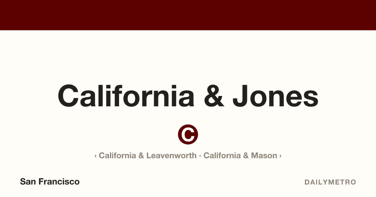 California & Jones station · Lines California