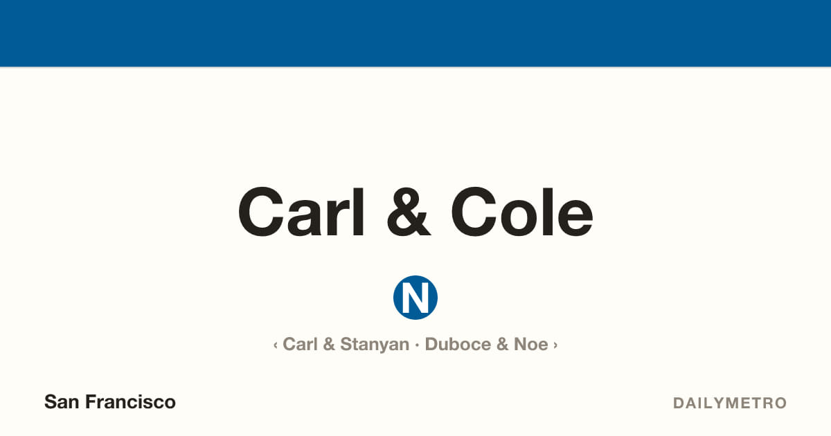 Carl & Cole station · Lines N