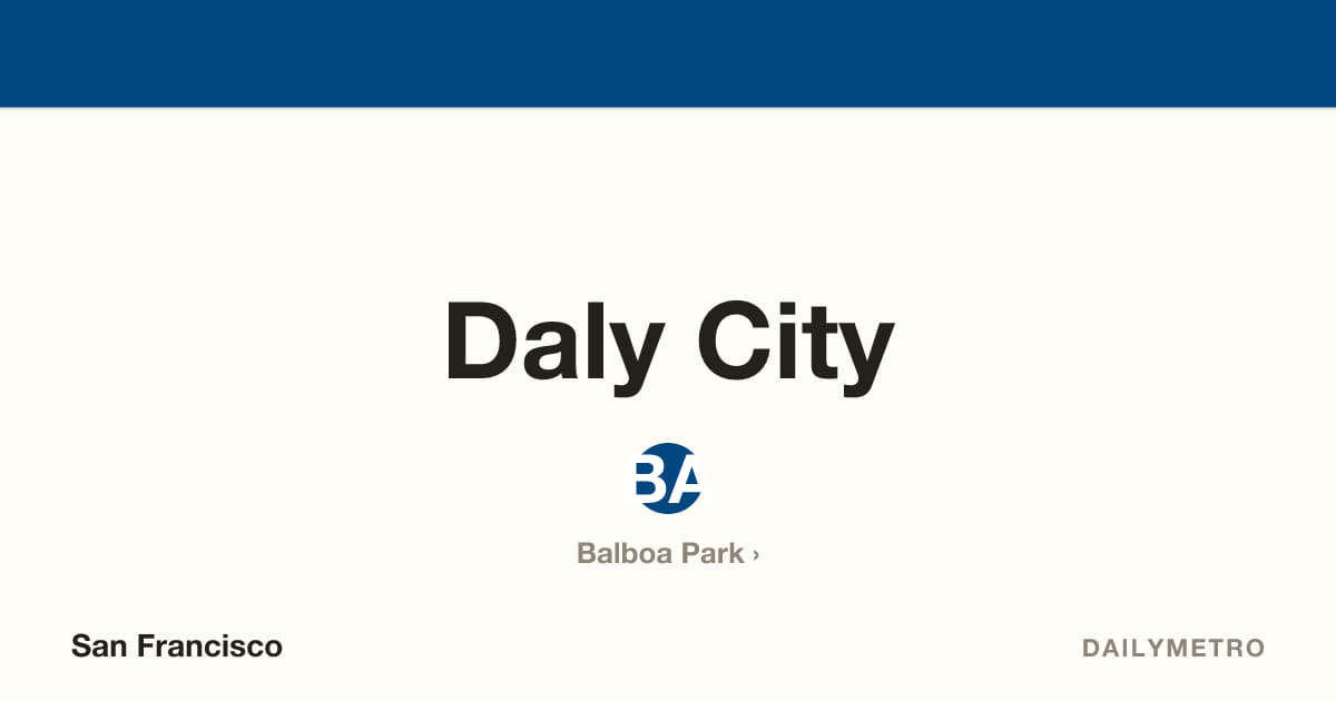 Daly City station · Lines BART