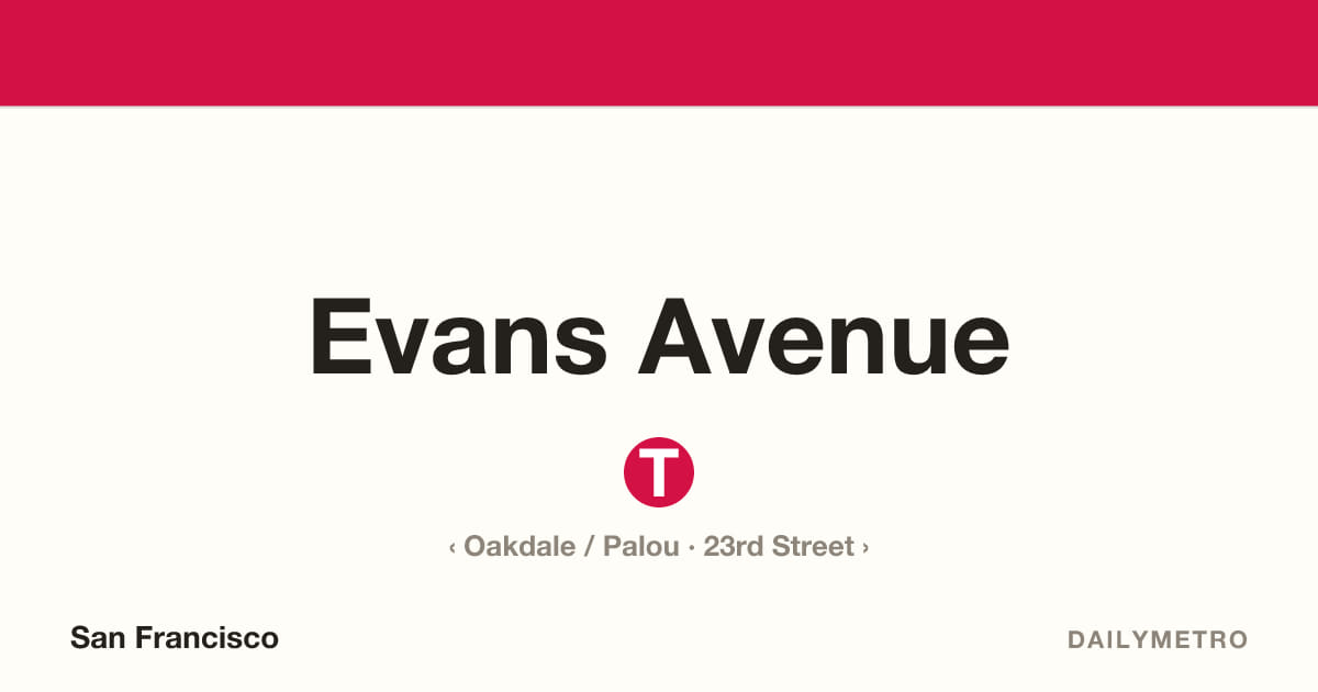 Evans Avenue station · Lines T