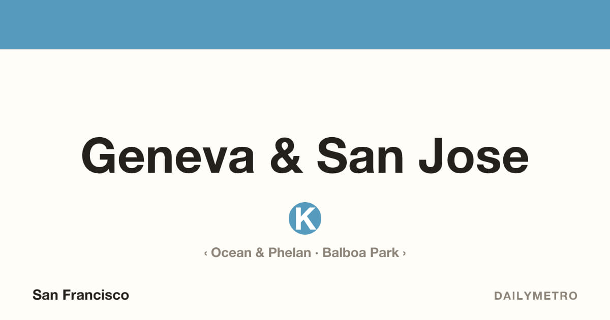 Geneva & San Jose station · Lines K