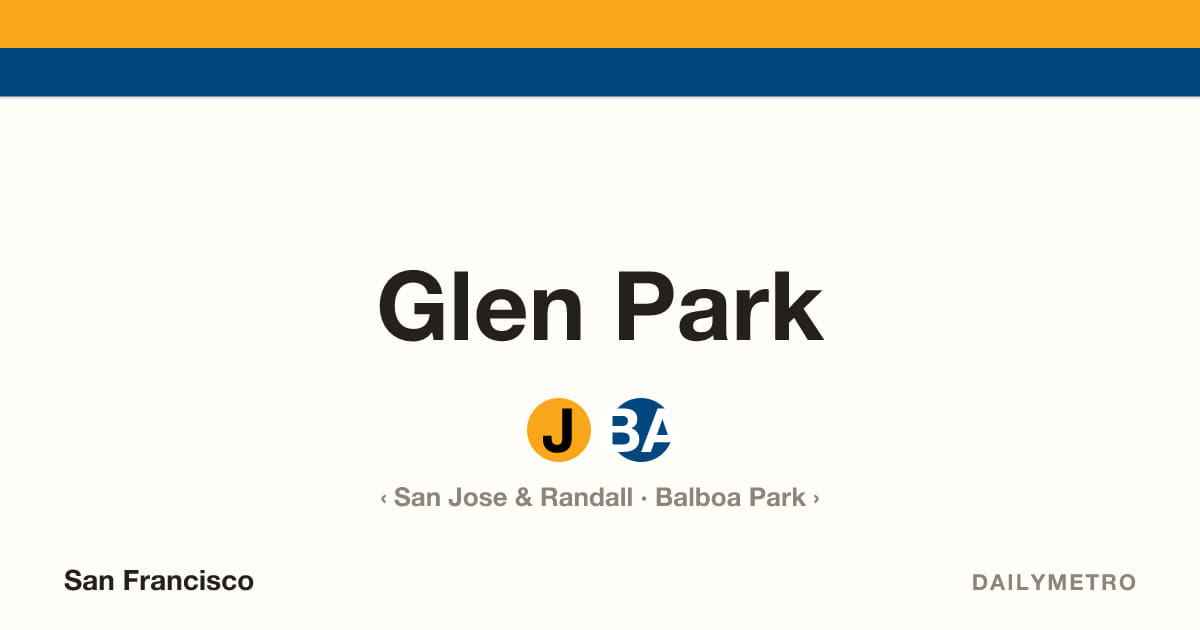 Glen Park station · Lines J, BART