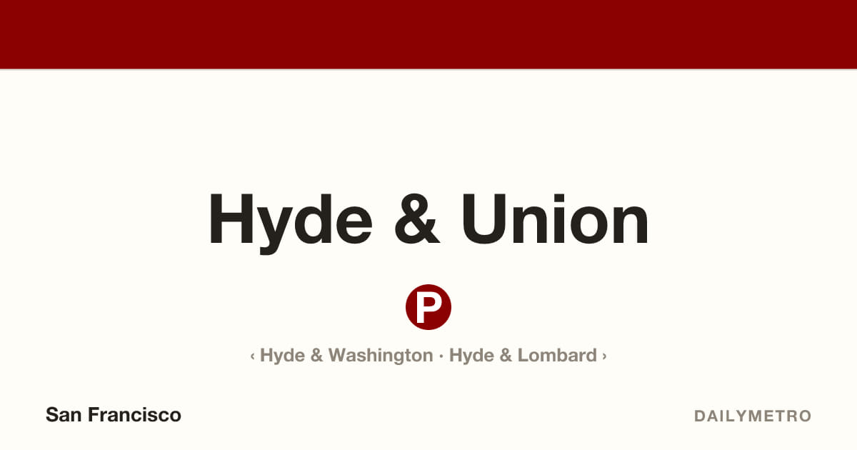 Hyde & Union station · Lines Powell-Hyde