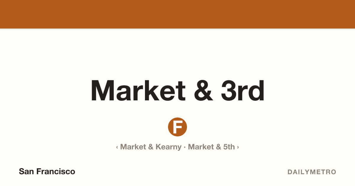Market & 3rd station · Lines F