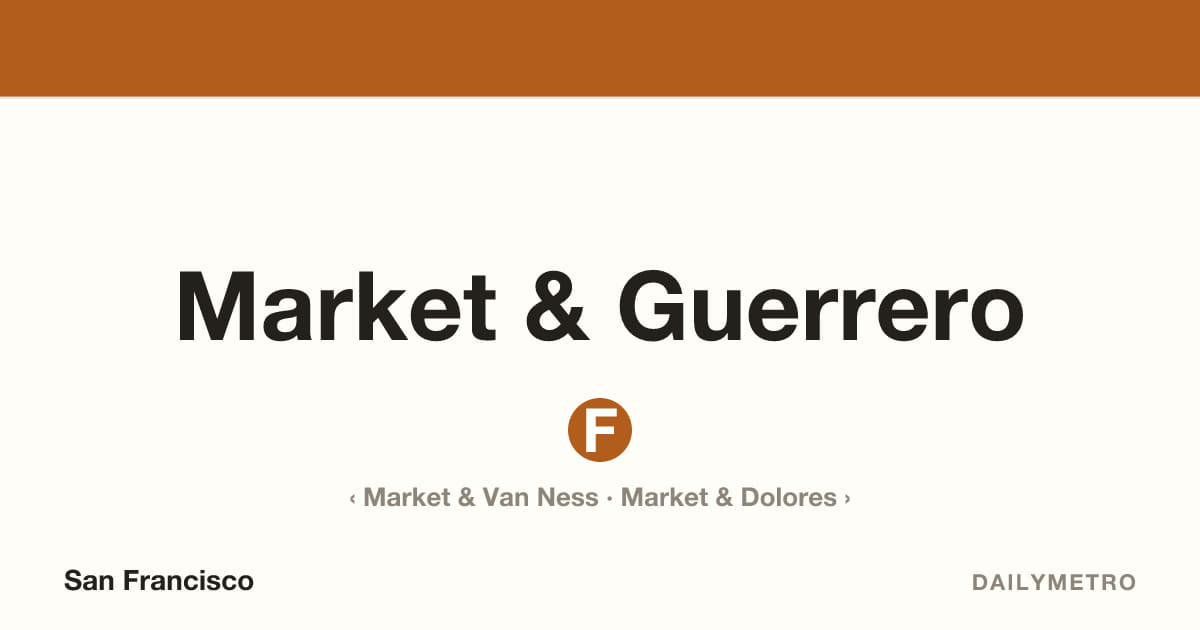 Market & Guerrero station · Lines F