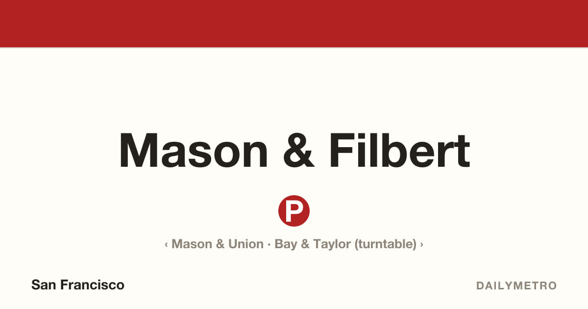 Mason & Filbert station · Lines Powell-Mason
