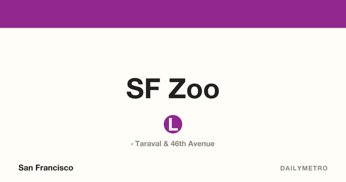 SF Zoo station · Lines L