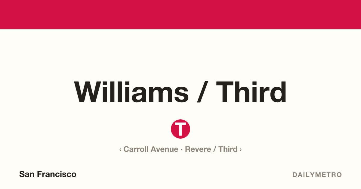 Williams / Third station · Lines T