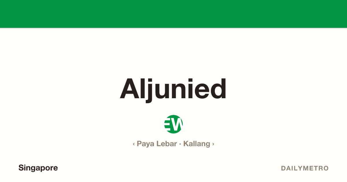 Aljunied station · Lines East West Line