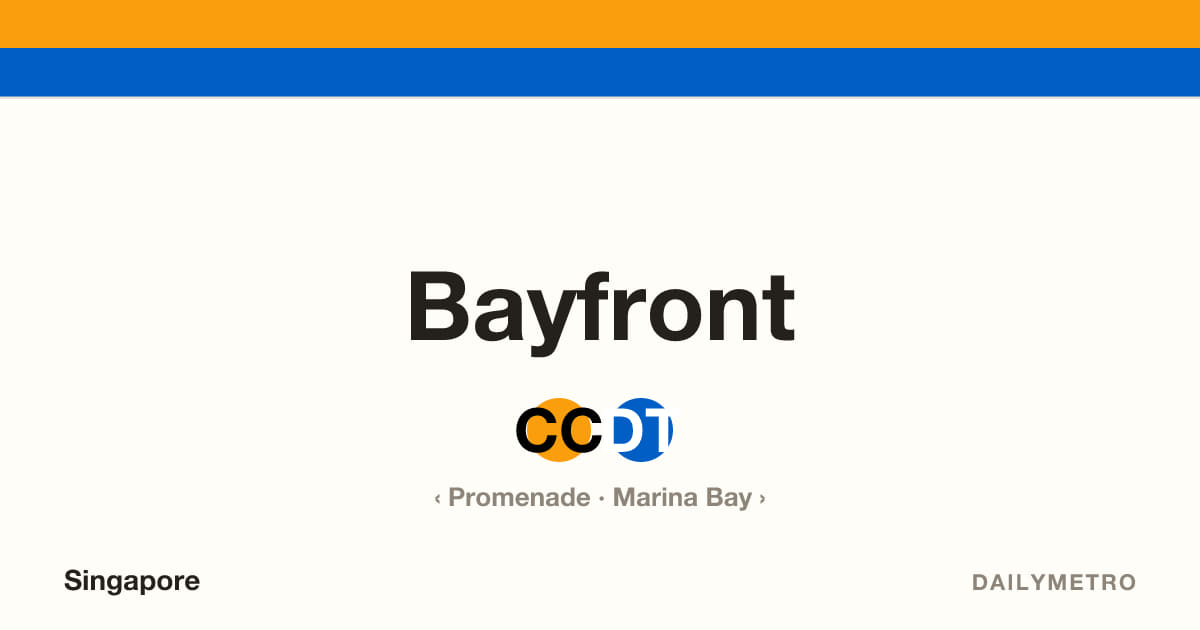 Bayfront station · Lines Circle Line, Downtown Line
