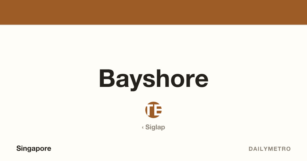 Bayshore station · Lines Thomson-East Coast Line