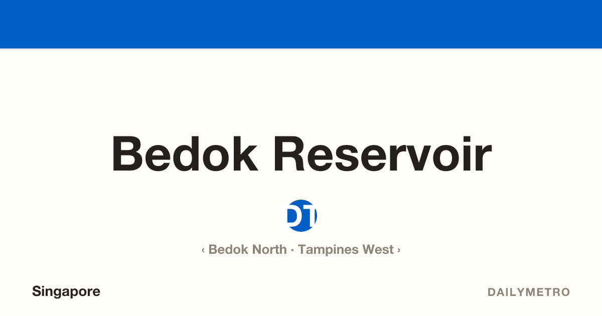 Bedok Reservoir station · Lines Downtown Line