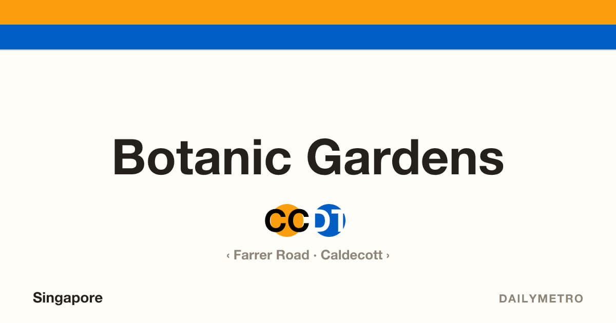 Botanic Gardens station · Lines Circle Line, Downtown Line