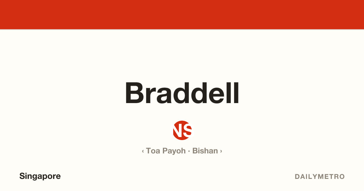 Braddell station · Lines North South Line