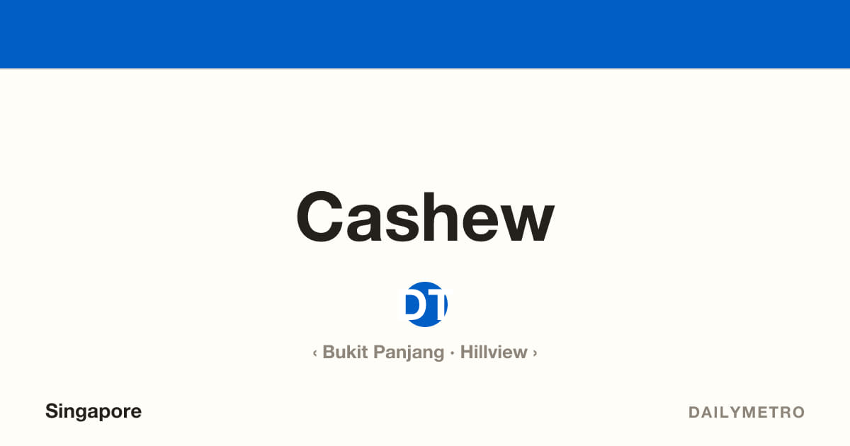 Cashew station · Lines Downtown Line