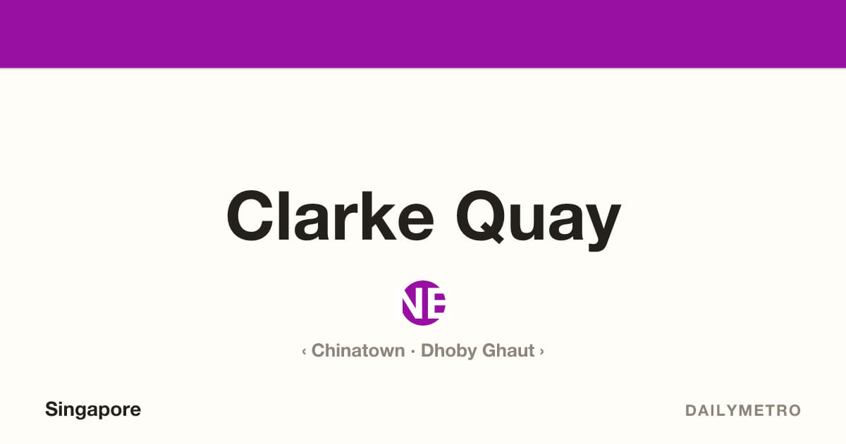 Clarke Quay station · Lines North East Line