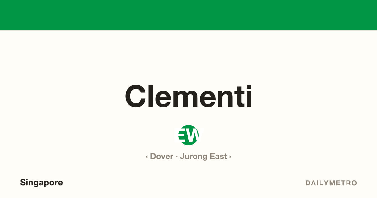 Clementi station · Lines East West Line