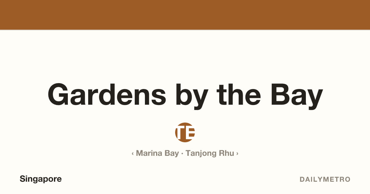 Gardens by the Bay station · Lines Thomson-East Coast Line