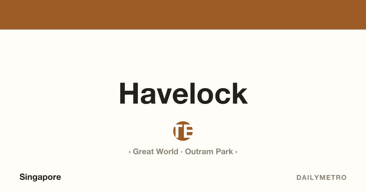 Havelock station · Lines Thomson-East Coast Line