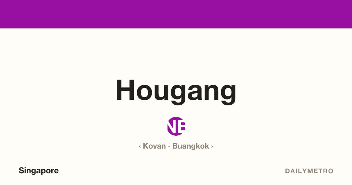 Hougang station · Lines North East Line