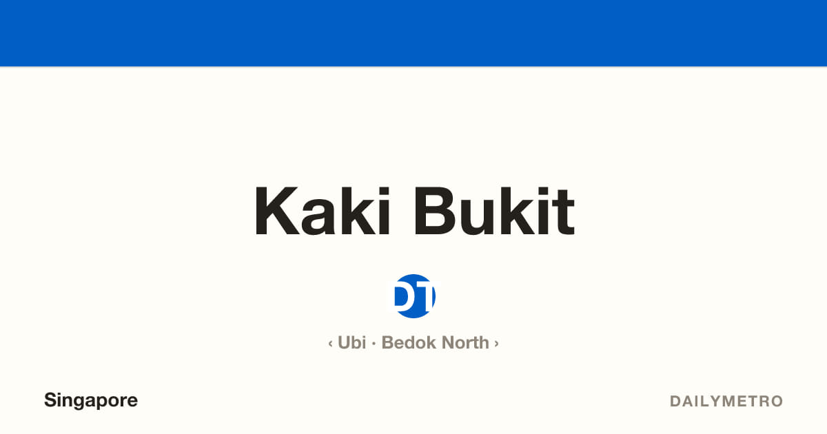 Kaki Bukit station · Lines Downtown Line