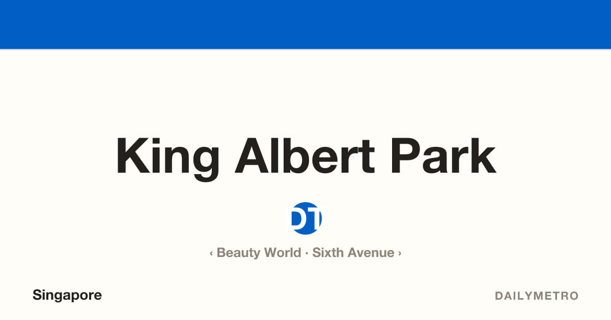 King Albert Park station · Lines Downtown Line