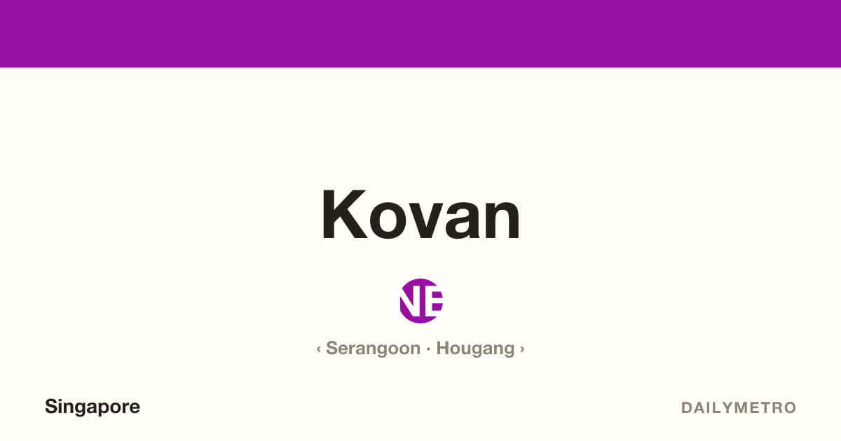 Kovan station · Lines North East Line