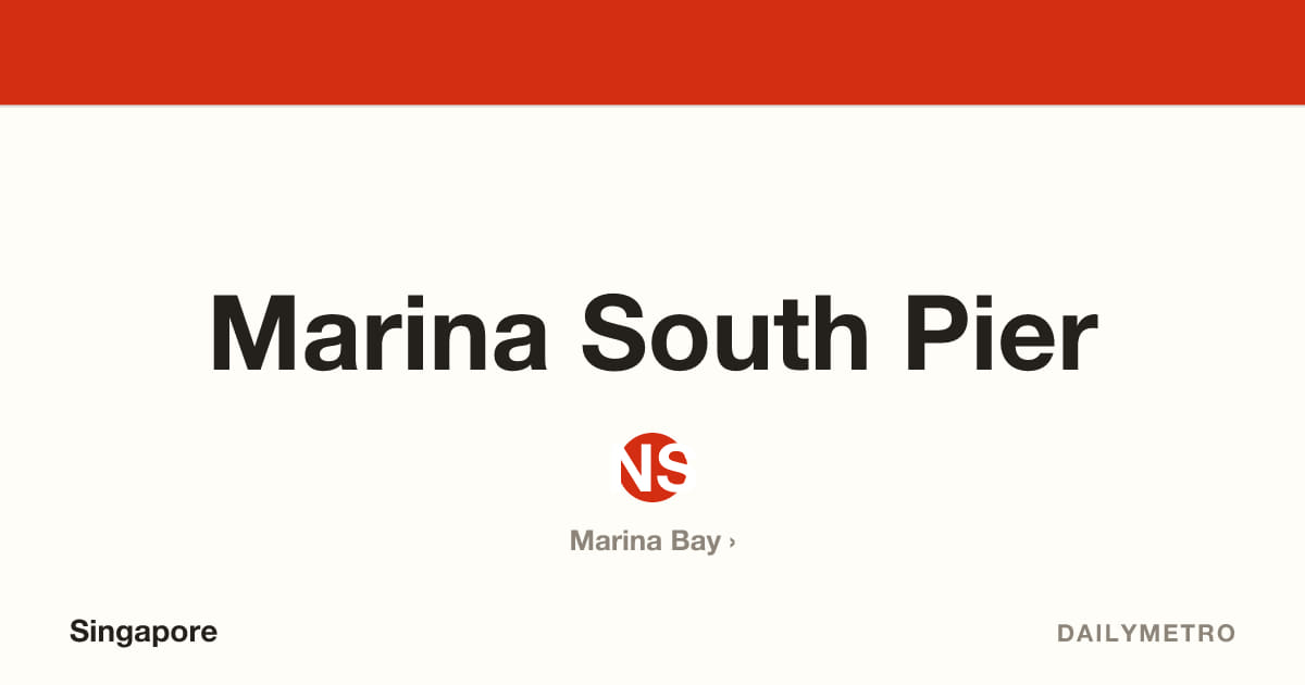 Marina South Pier station · Lines North South Line
