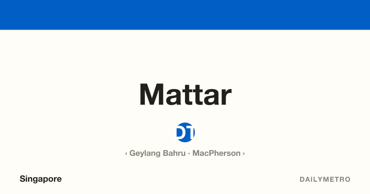 Mattar station · Lines Downtown Line