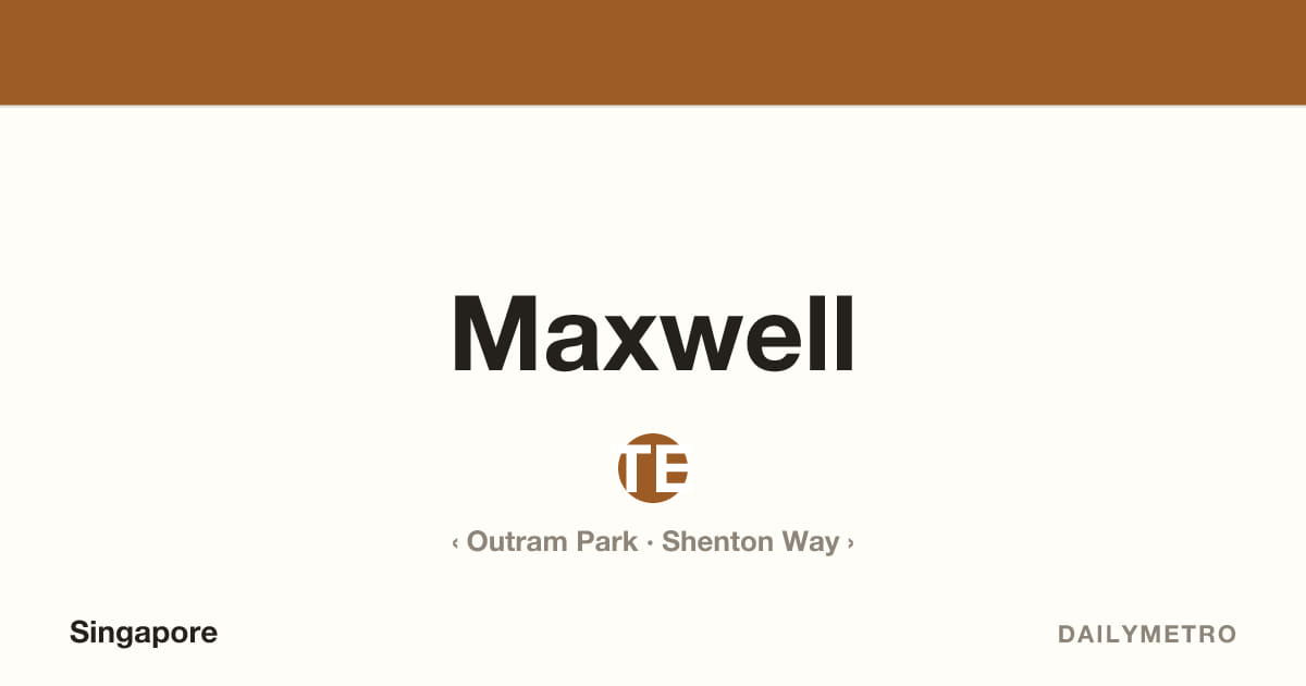Maxwell station · Lines Thomson-East Coast Line