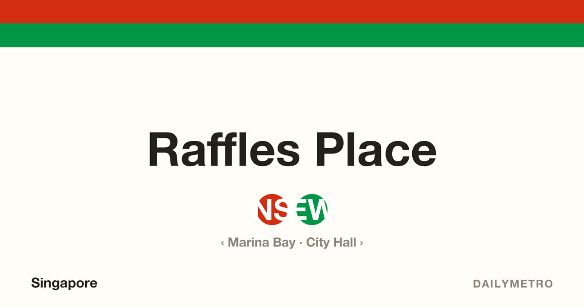 Raffles Place station · Lines North South Line, East West Line