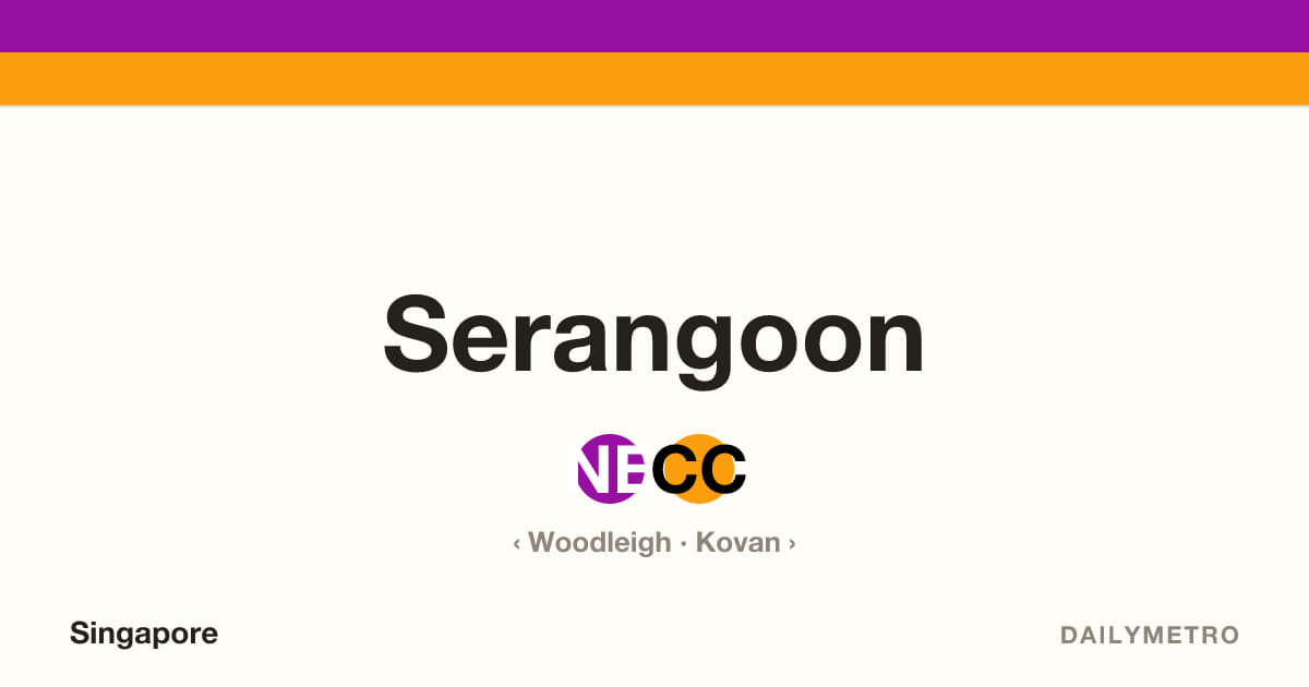Serangoon station · Lines North East Line, Circle Line