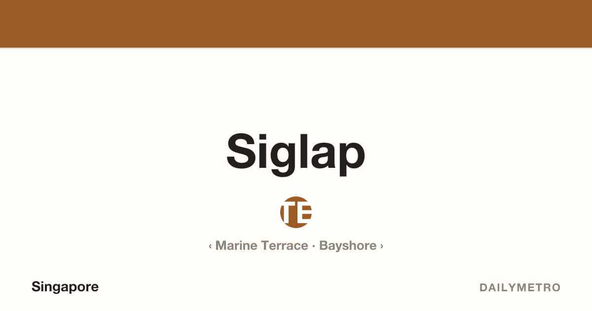 Siglap station · Lines Thomson-East Coast Line