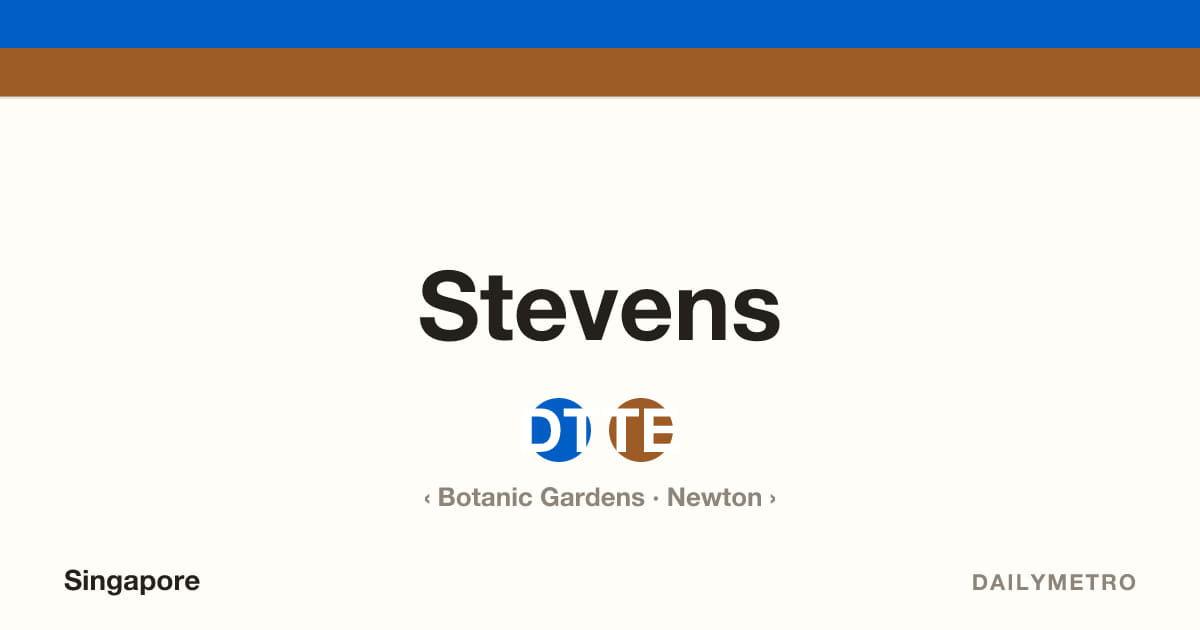 Stevens station · Lines Downtown Line, Thomson-East Coast Line
