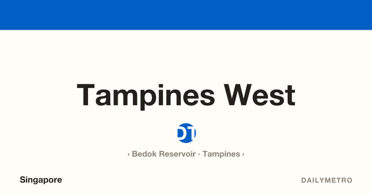 Tampines West station · Lines Downtown Line