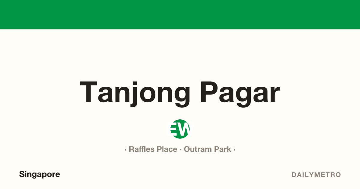 Tanjong Pagar station · Lines East West Line