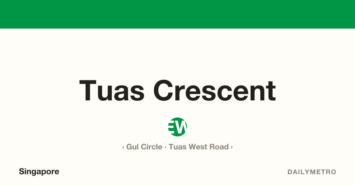 Tuas Crescent station · Lines East West Line