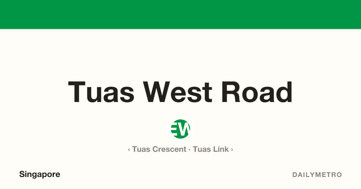 Tuas West Road station · Lines East West Line