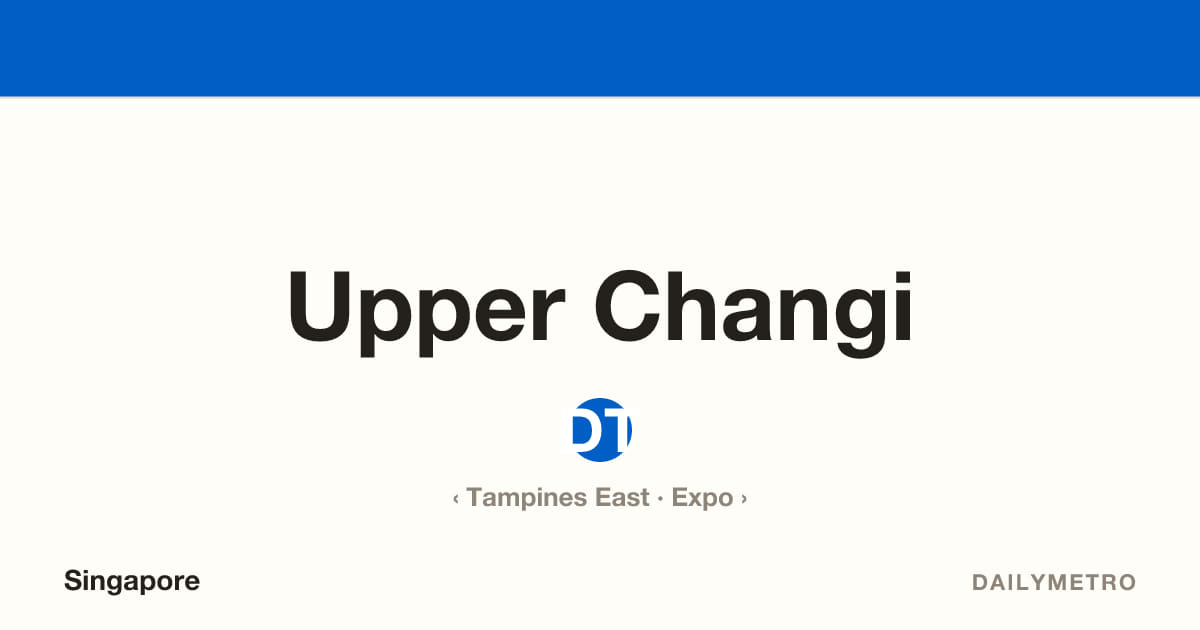 Upper Changi station · Lines Downtown Line