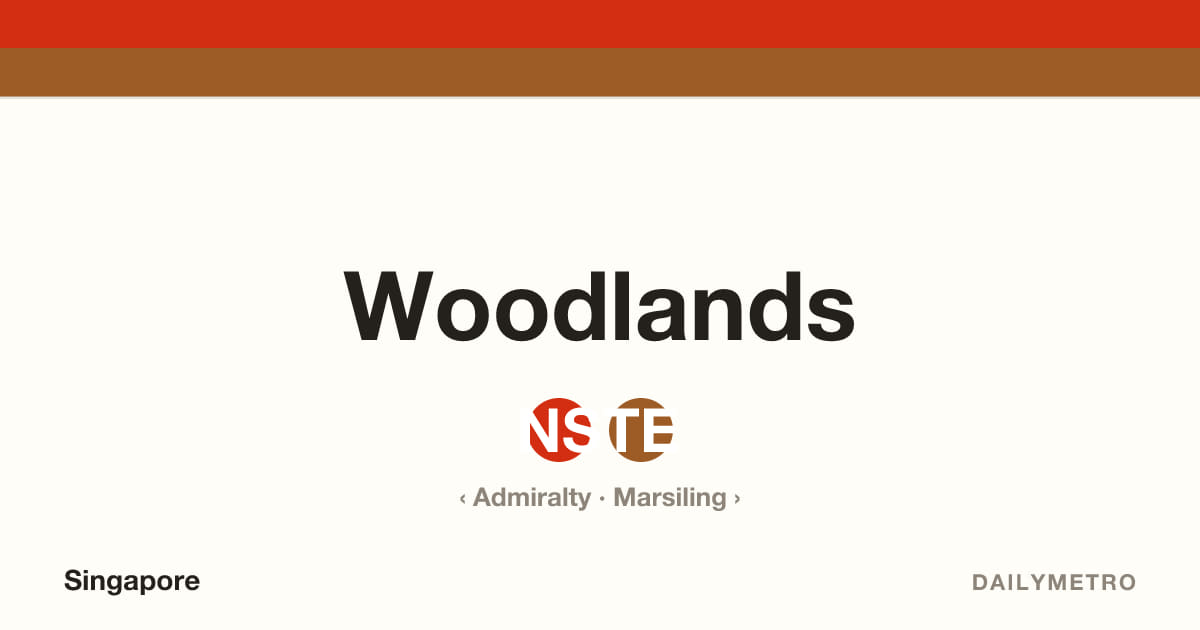 Woodlands station · Lines North South Line, Thomson-East Coast Line