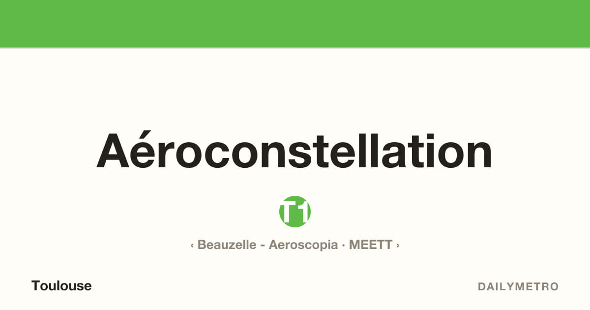 Station Aéroconstellation · Lignes T1